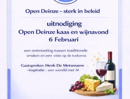 Kaas- en wijnavond Open Deinze