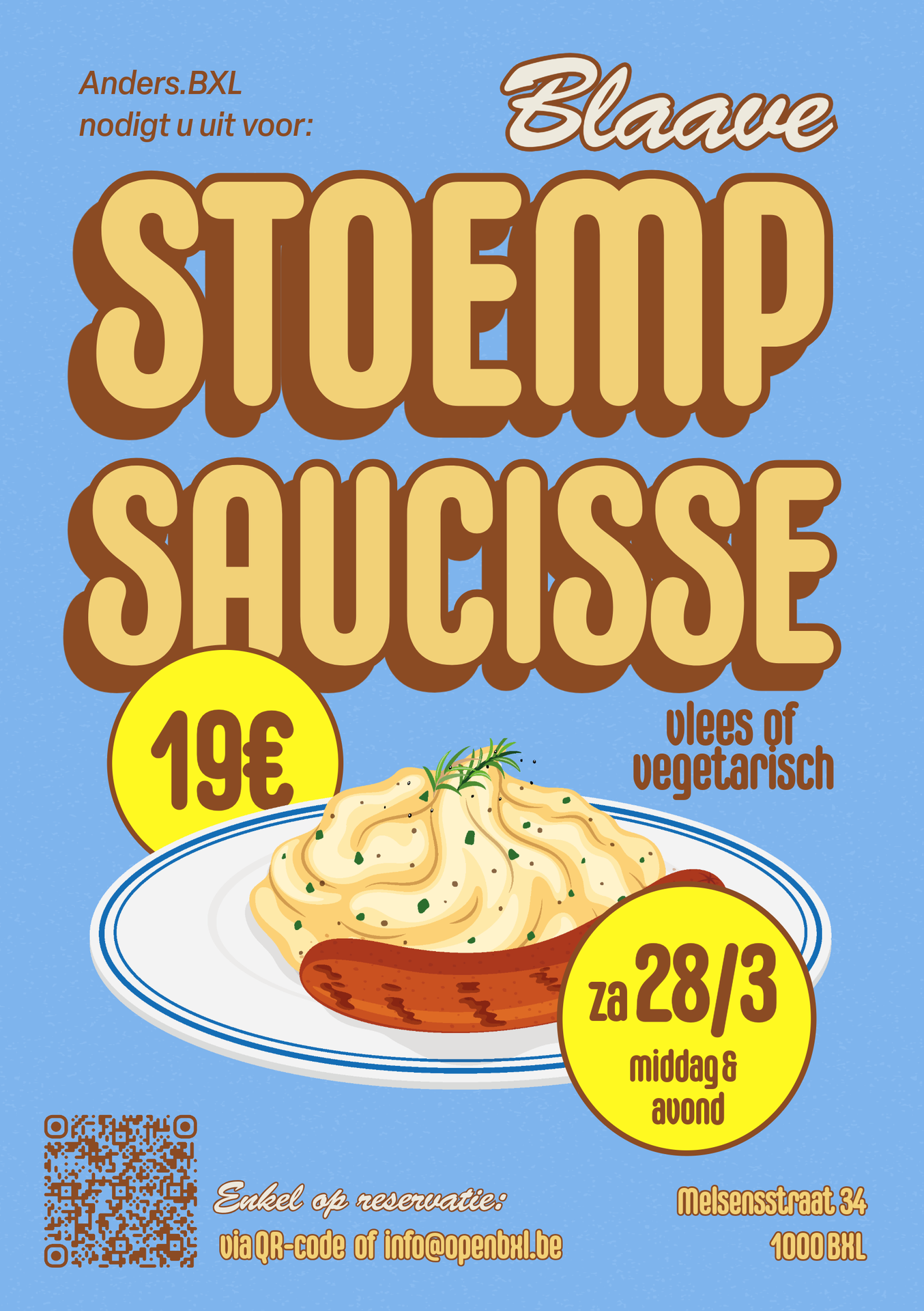 Goeste in blaave stoemp saucisse? Ah non peut-être !